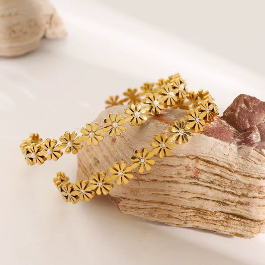 Floral Bangle cuff