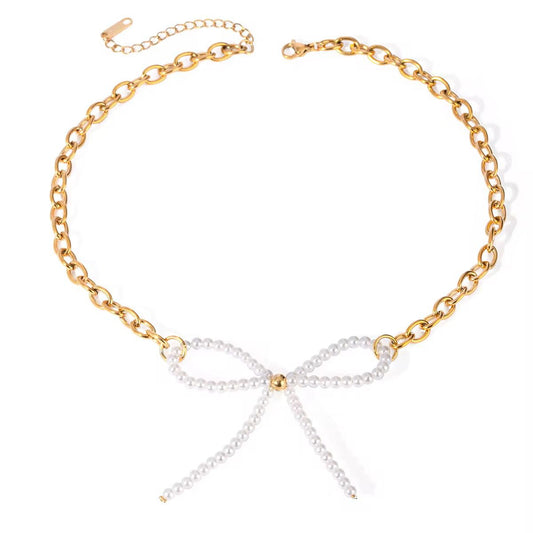 Pearl Ribbon Necklace