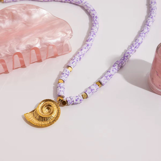 Purple Shell Necklace