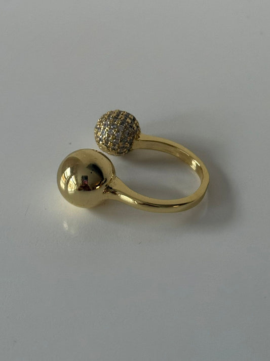 Twin Stone Gold  Ring