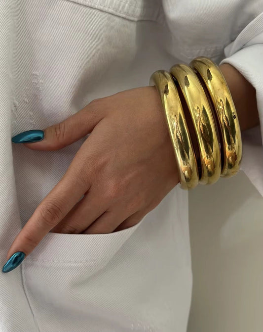 Gold Stacked Bangle