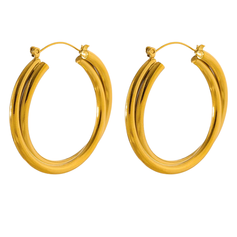ZAYD Twist Hoop Earrings