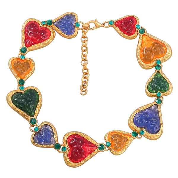 Colored Hearts Necklace