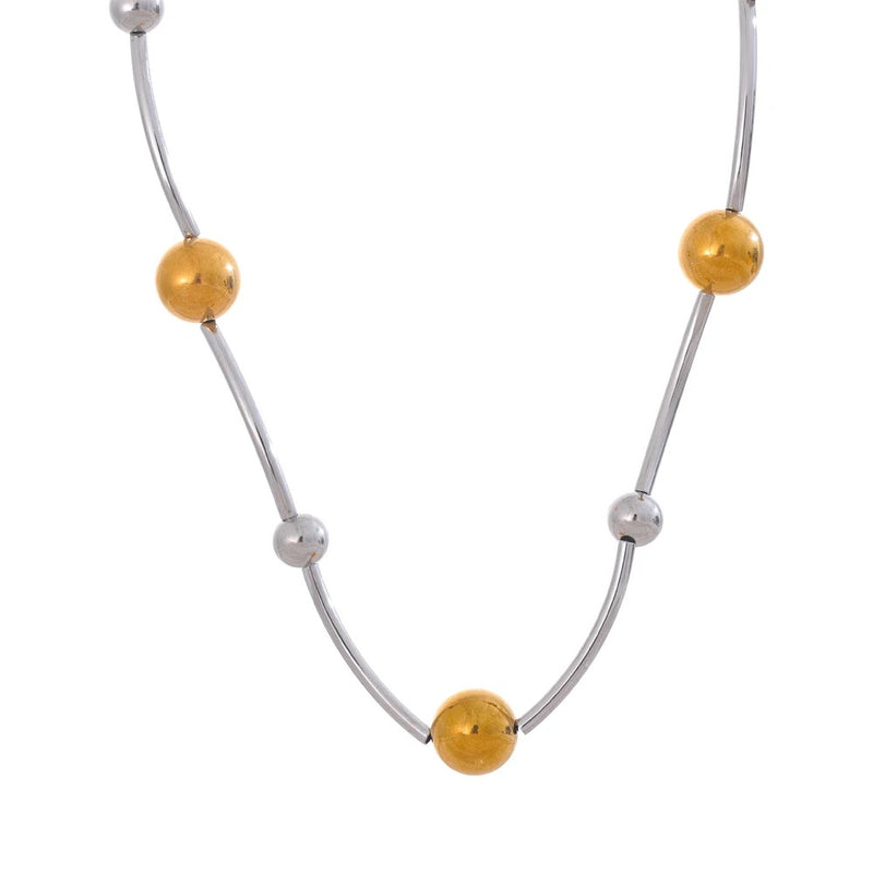 2toned Ball  Necklace