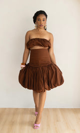 ARI Skirt Set (Brown)