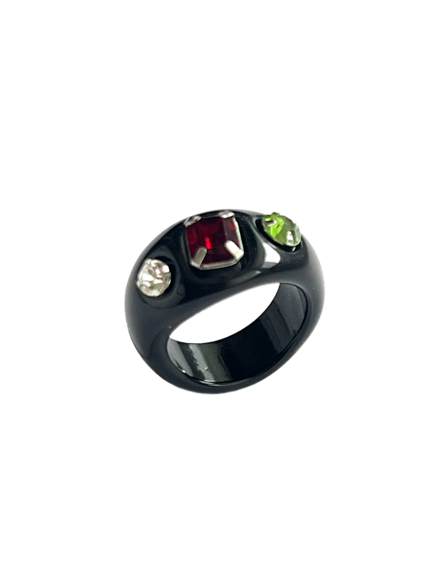 JIMA Rhinestone  Ring.(Black)