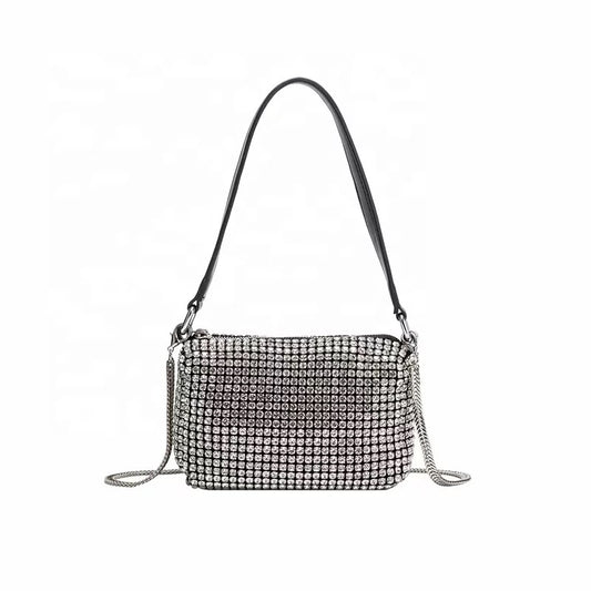 BERTI Handle Rhinestone Bag